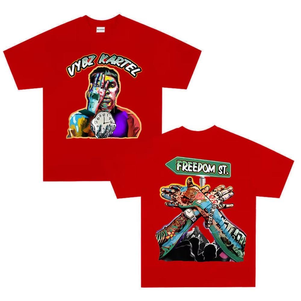 Rapper Vybz Kartel 2025 New Album Graphics T Shirt Men Women Hip Hop Gothic Hot Sale T-shirt Fashion High Quality Cotton Tee Top