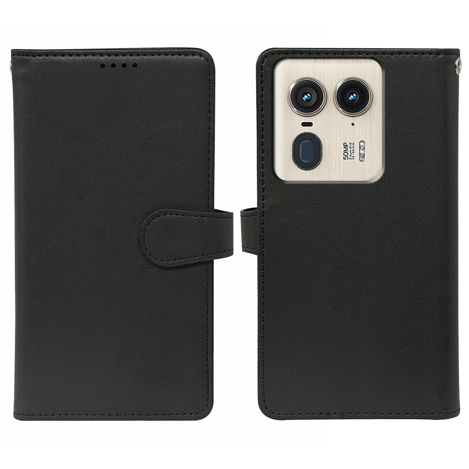 

Чохол для Motorola Edge 50 Ultra 5G/Moto X50 Ultra 5G з 9 відділеннями для карток, підставкою з PU шкіри, чохол для телефону Black