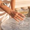 Beach Vacation Bracelet 2Pcs Women with Sparkling Cubic Zirconia Adjustable Chain, Two-in-One Delicate Chain And Ring Design for Daily Wear