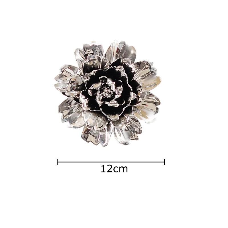 Blooming Flowers Porcelain Wall Hanging Ornaments Living Room Background Display Ceramic Peony Flower Wall-mounted Decorations