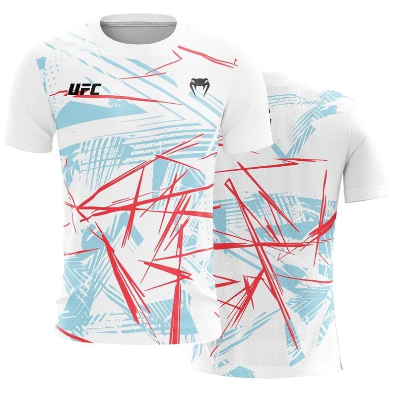 Sommer Heißverkauf UFC Boxen Kampfwettbewerb Herren T-Shirt Mode Schnelltrocknend Lässig Atmungsaktiv Rundhals Kurzarm Oberteile