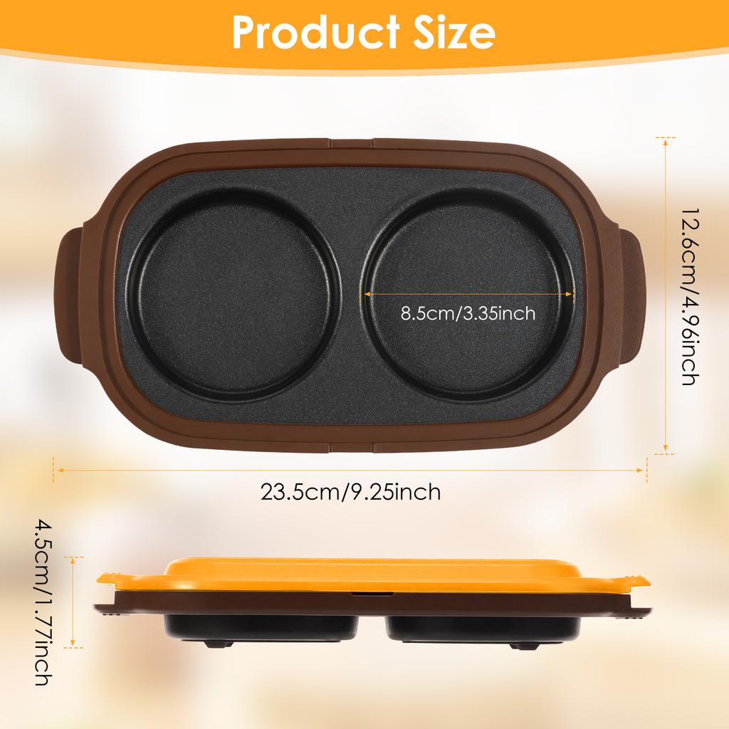 Quick-Heat Microwave Egg Fryer Poacher Multi-Use Egg Cooker for Breakfast Nonstick Microwave Omelette Maker for Kitchen Dorm