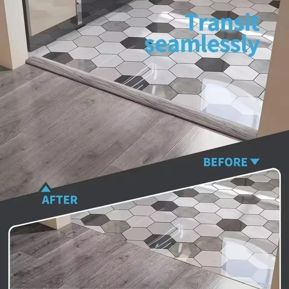 1PC 1mx7.6cm Adhesive Floor Transition Strip Door Threshold Laminate Flooring Divider Bar Pvc Floor Connector Hardware Floor