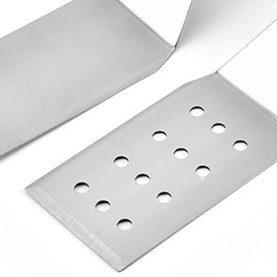 Stainless Steel Frying Spatula with Wooden Handle Non-stick Hamburger Turner Steak Pancake Burger Flipper for Restaurant