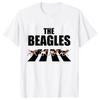 The Beagles Crazy Beagle Dog Pattern Print, Men's Loose, Casual and Versatile 100% Cotton High-quality Short-sleeved T-shirt