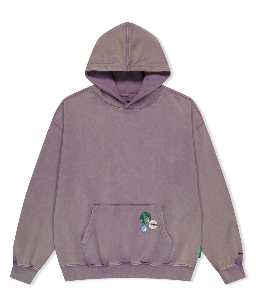Y.E.S Badges Hoodie Lavender