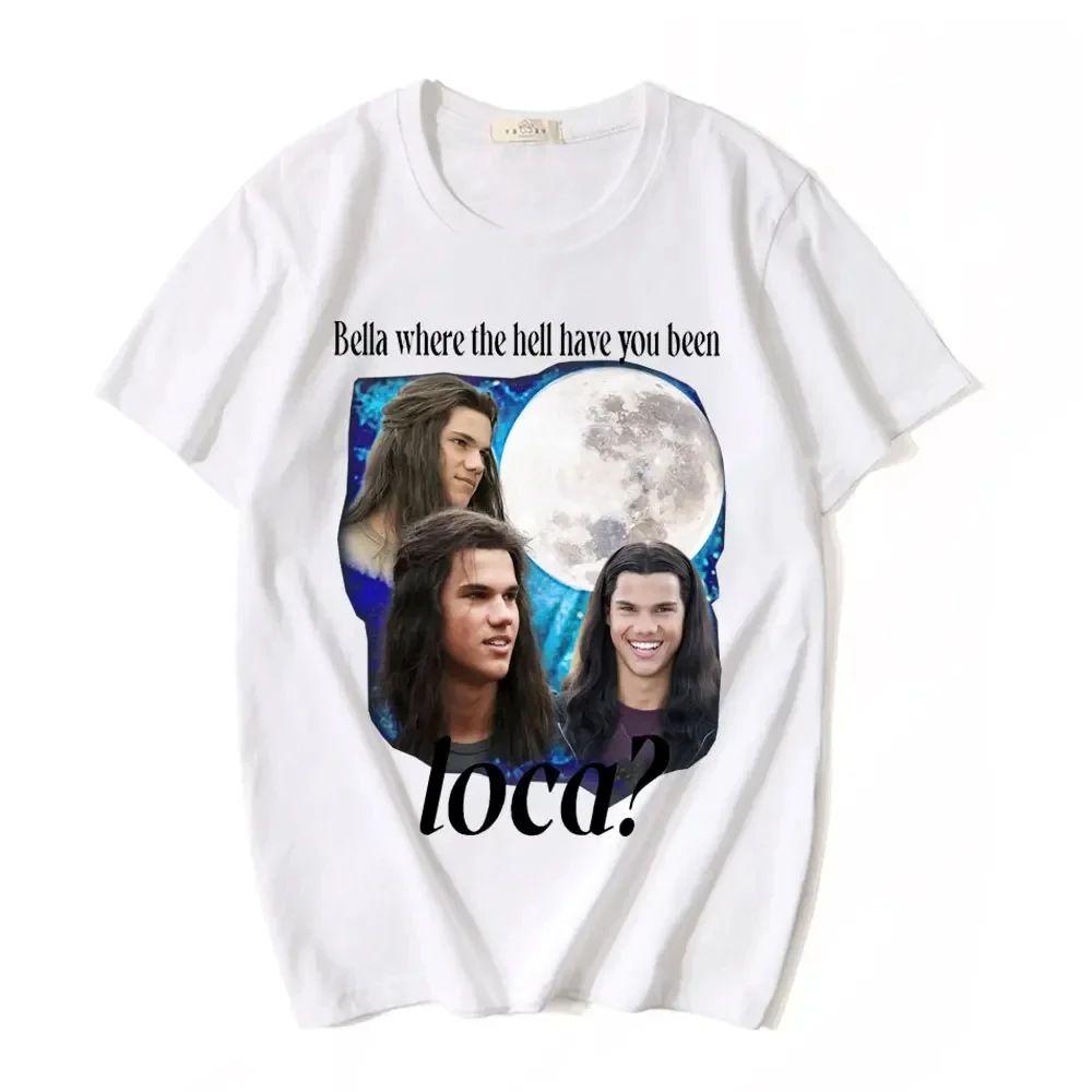 Top Stampato Vintage Classico Bella Dove Sei Stato Maglietta Jacob Black Film Classico Y2K Top Vintage a Maniche Corte