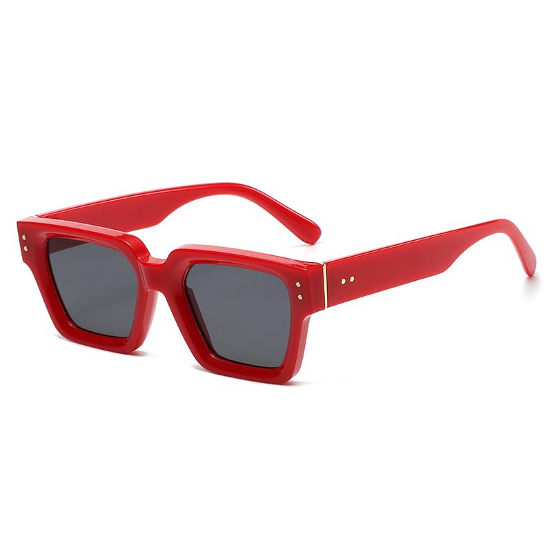 1/3set Female Luxury Square Sunglasses Women Fashion Gradient Color Rivet Sunshade Mirror Outdoors Protection Brand Shades UV400