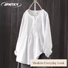 JPNTKY Women's Fashion Casual Solid Color Print O-Neck Long Sleeve Blouses & Shirts