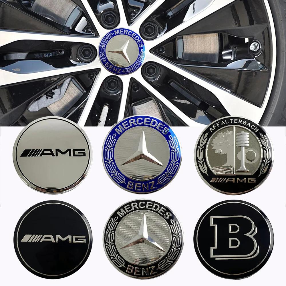 4pcs 75mm Car Wheel Hub Cover Caps Floating Center Caps for Mercedes Benz W203 W204 W205 W176 W177 W212 W213 A B C E S GLC GLE