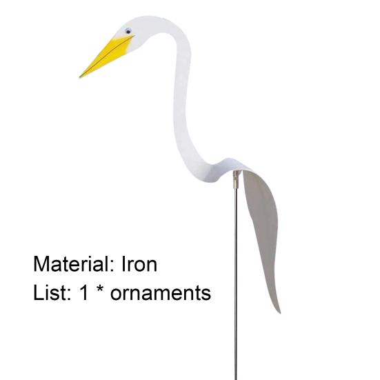 Flamingo Ornament Weather-resistant Realistic Iron Swirl Bird Flamingo Statue Garden Decoration