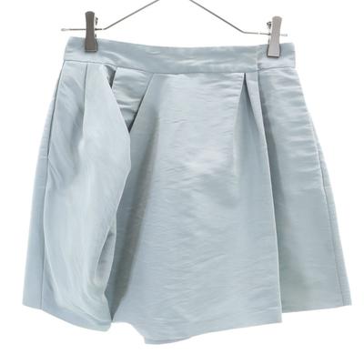 Made In Italy Silk Blend Wrap Shorts 38 Blue Women Used