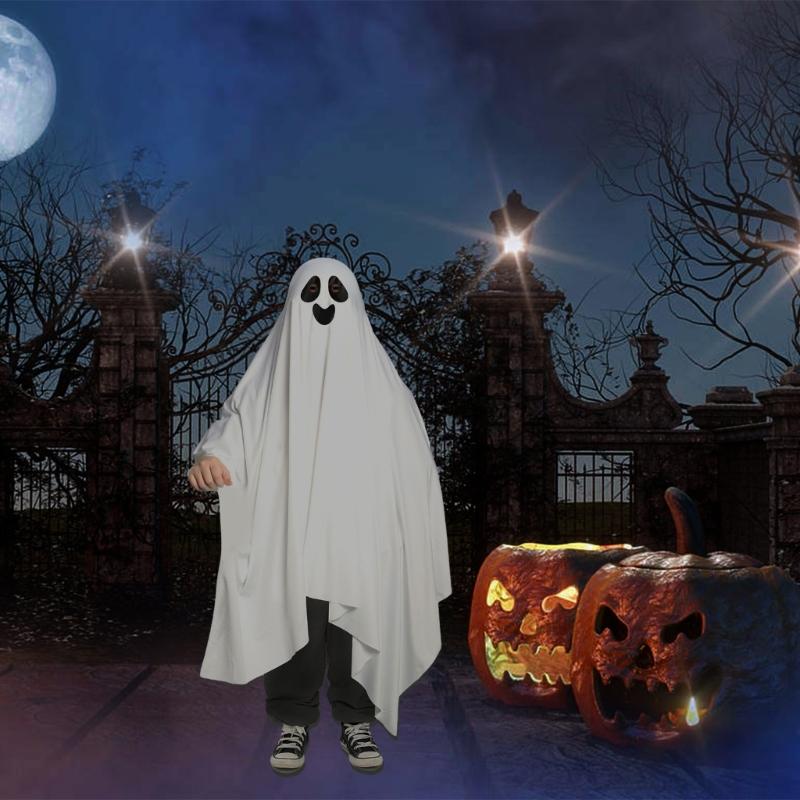 Children Cape Halloween Cosplays Costumes Unisex Cape Wizard Witch Mantle Outfit Fancy Dress up Gown Party Dress Cloak