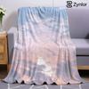 Pastel Sunset Sky Ultra Soft Sherpa Fleece Blanket Fluffy Warm Halloween Cozy Throw for Sofa Couch Bedroom Gift All Season