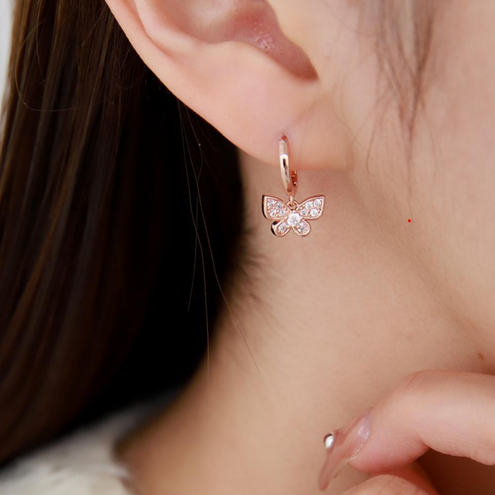 Monograph Butterfly Earrings Mger0347 14K Gold Plated