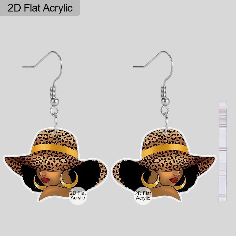 

1 пара/2 пары Элегантные красочные серьги-шляпки Акриловые серьги для африканских женщин Идеально подходят для фестивалей, вечеринок, банкетов и повседневной носки Праздничный подарок для женщин 2pcs