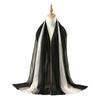 New Hot-selling Chain Edge Gradual Change Pearl Chiffon Versatile Long Towel Anti-wrinkle Elegant Simple Malay Bag Head Towel