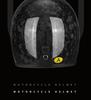 Retro Carbon Fiber Full Face Motorcycle Helmet with Fiberglass Shell for Cruiser, Scooter, Moped Riding