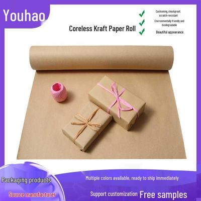 Rulou de Hârtie Kraft Multicoloră Fără Miez pentru Artizanat DIY, Ambalarea Cadourilor, Schițe și Pictură