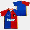 Ted Lasso AFC Richmond Bantr Fußballtrikot Staffel 4 Geteilt Rot Blau Fußballhemd Lustiges TV-Show Fan T-Shirt Damen Herren T-Shirt