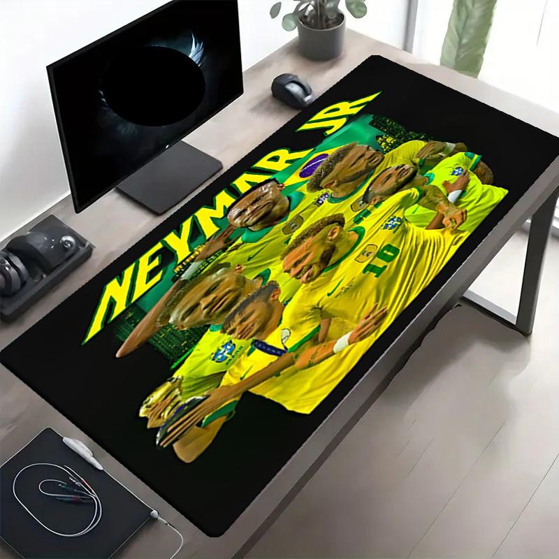 Neymar Jr Print Mouse Pad, Anti‑Slip Desktop keyboard Mat, for PC Laptop Gaming Working Daily Use, Cool Festival Surprise Gift