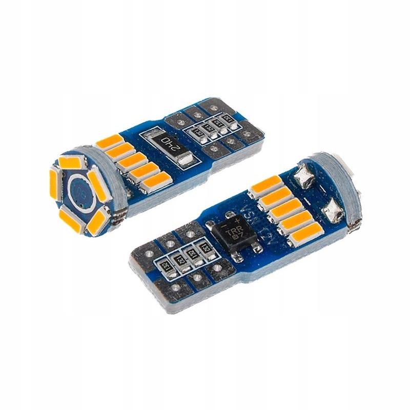 2X Żarówka Wy5W T10 Led Vision Pomarańczowa Nonpolar Canbus Amber