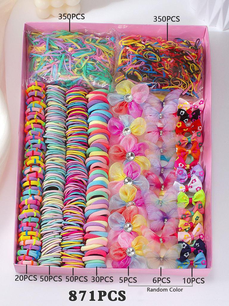 Children's Hair Accessories Gift Set: Hair Clips, Hairpins, Baby Ties, and Princess Hair Ropes