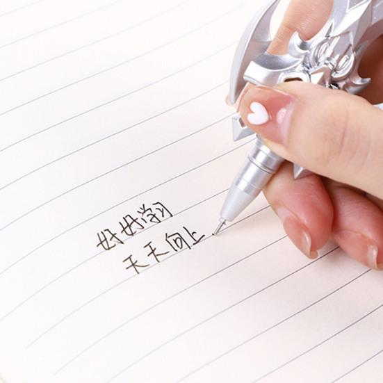 2Pcs Ancient Swords Shape Gel Pen with Black Ink Martial Arts