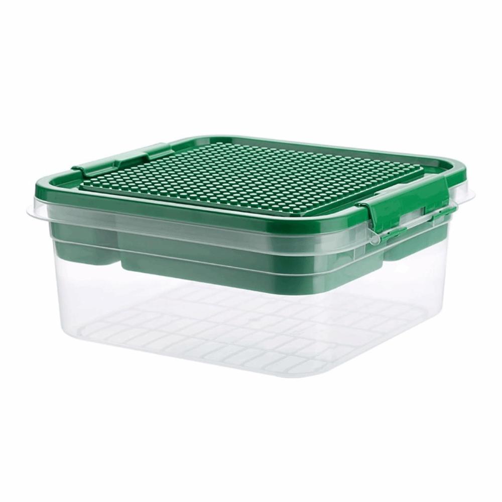 Stackable Building Blocks Storage Box Dustproof Particle Holder Sealed Storage Jars Household