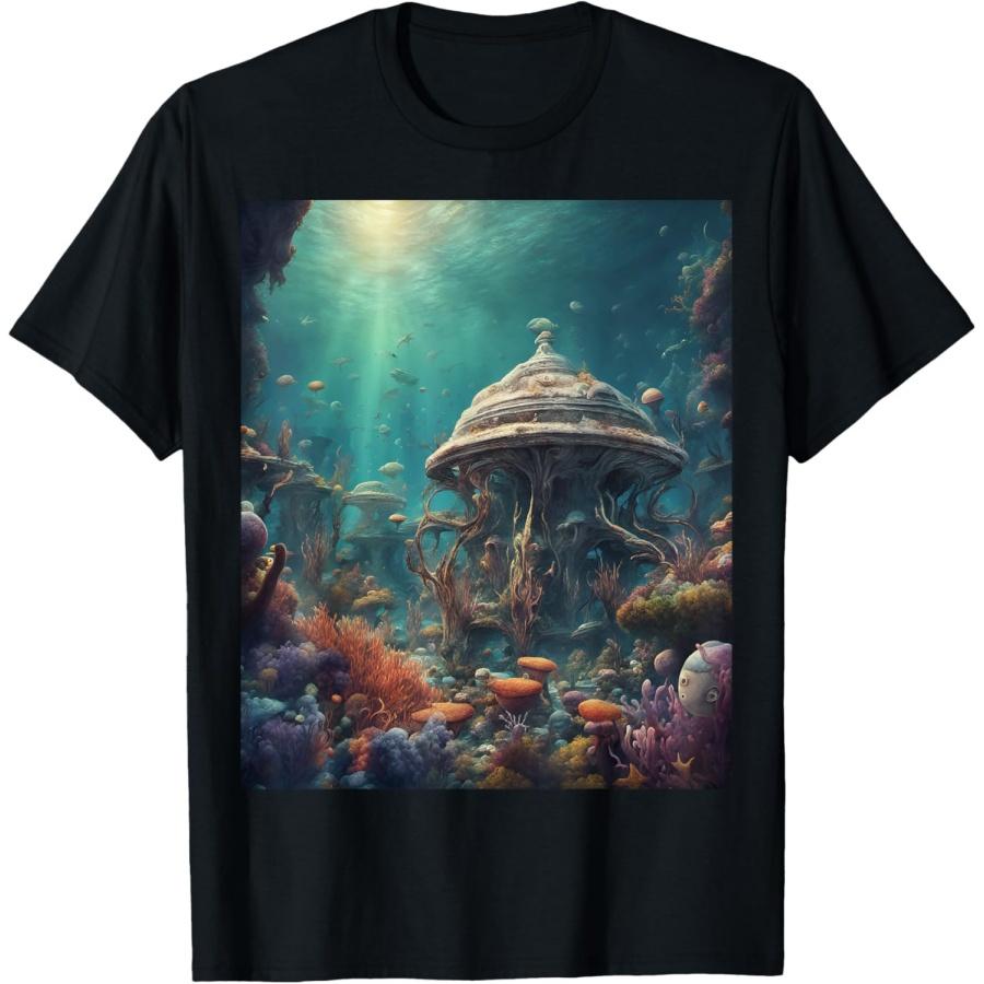 Lively Alien Underwater World T-Shirt XXXXXL чёрный