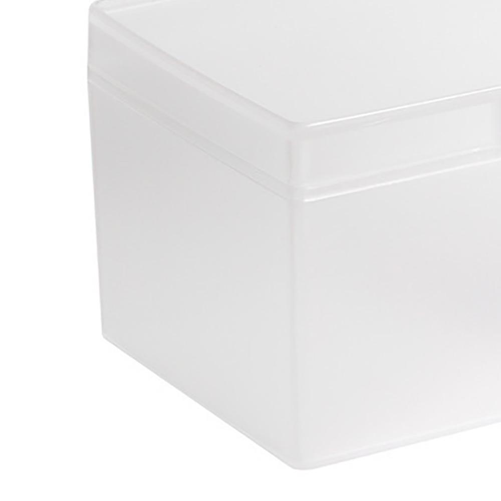 Collecting Small Items Clear Card Storage Box Rectangle PP Cosmetic Organizer Stackable Portable Plastic Desk Organizer Home Use
