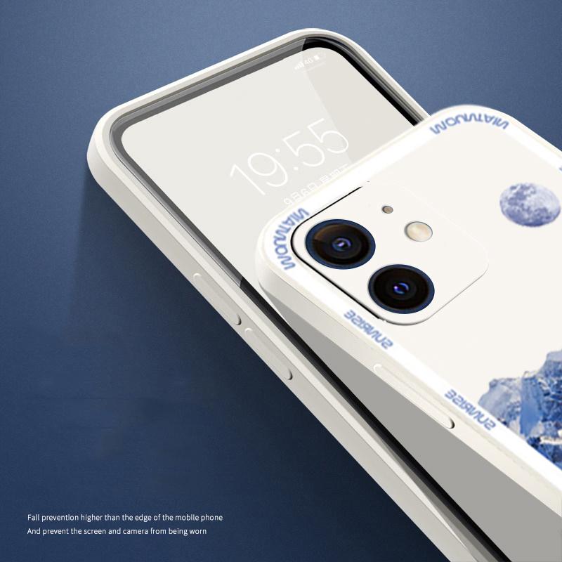 Snow Mountain Sunrise Scenery Silicone Phone Case For Samsung Galaxy S23 Ultra S22 Plus S21 FE S20 Note 20 Dustproof Soft Cover