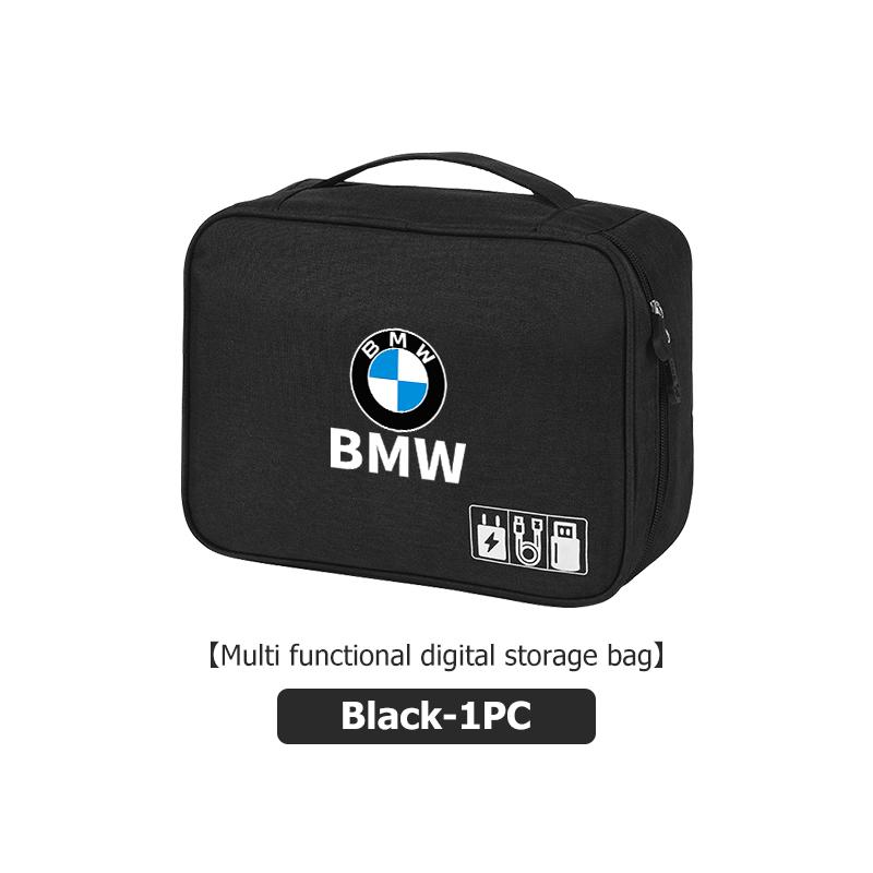 Large Capacity USB Gadget Cable Bag Hard Disk Charger Organizer For BMW E46 E90 E60 F10 E39 F30 E36 E87 E90 E30 E53 F31 E92
