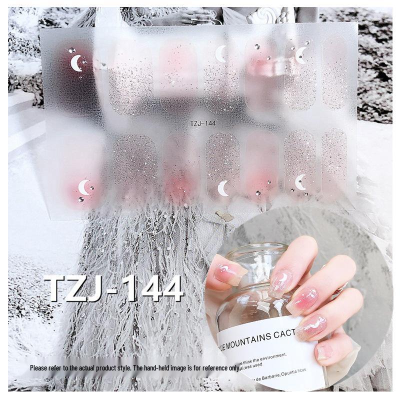 5D Gradient Retro Wearable Nail Art Stickers with Removable Adhesive