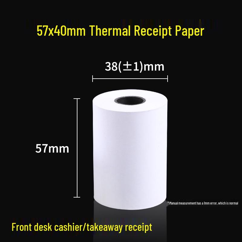 58mm Thermal Receipt Paper for Supermarket and Takeaway, Customizable 57×40