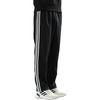 adidas Taekwondo Logo Seitenstreifen Locker Geschnittene Retro Sport Strickhose Unisex Hose Schwarz TR30PT-BW
