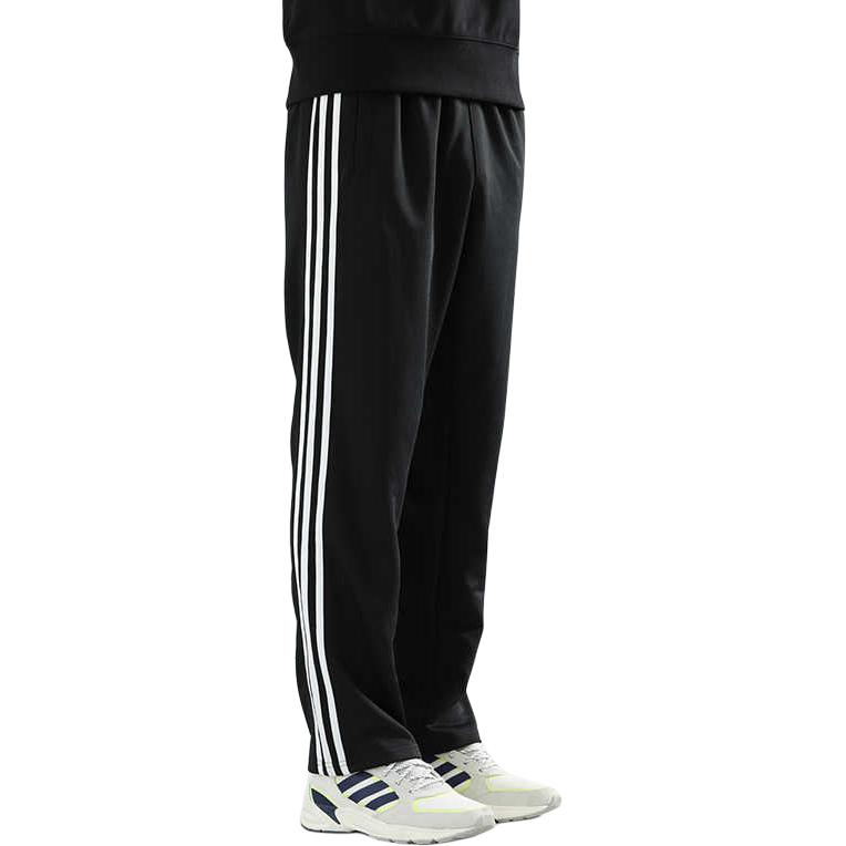 adidas Taekwondo Logo Seitenstreifen Locker Geschnittene Retro Sport Strickhose Unisex Hose Schwarz TR30PT-BW