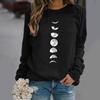 Blusa da Donna Chic con Scollo a O in Poliestere Primavera Autunno da Donna per Esterno Casual Felpe