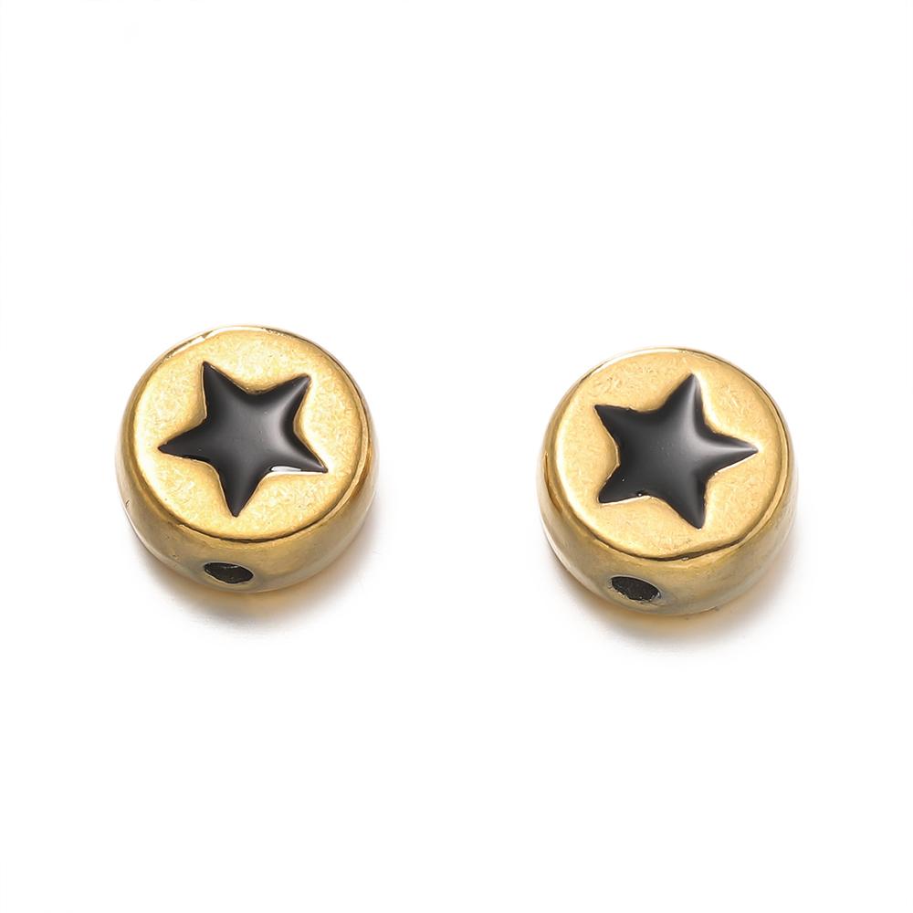 2Pcs/Pack Multicolor Various Shape Stainless Steel Spacer Beads For Handmade DIY Jewelry Making Bracelet Necklace Accessories