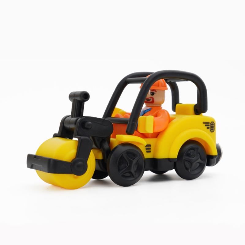 Plastic Inertial Police Car Engineering Vehicle Trailer Compatible with Wooden Thomas Train Track Toy