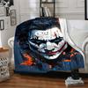 1pc Joker Flannel Throw Blanket - HD Printed Lightweight Soft Warm All-Season Blanket for Sofa, Bed, Travel, Camping 106