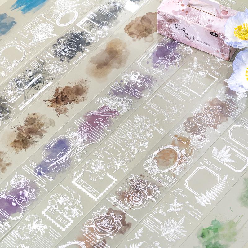 Botanical Watercolor Floral Scent Tape Set - Ketchup Girl DIY Journal Decoration