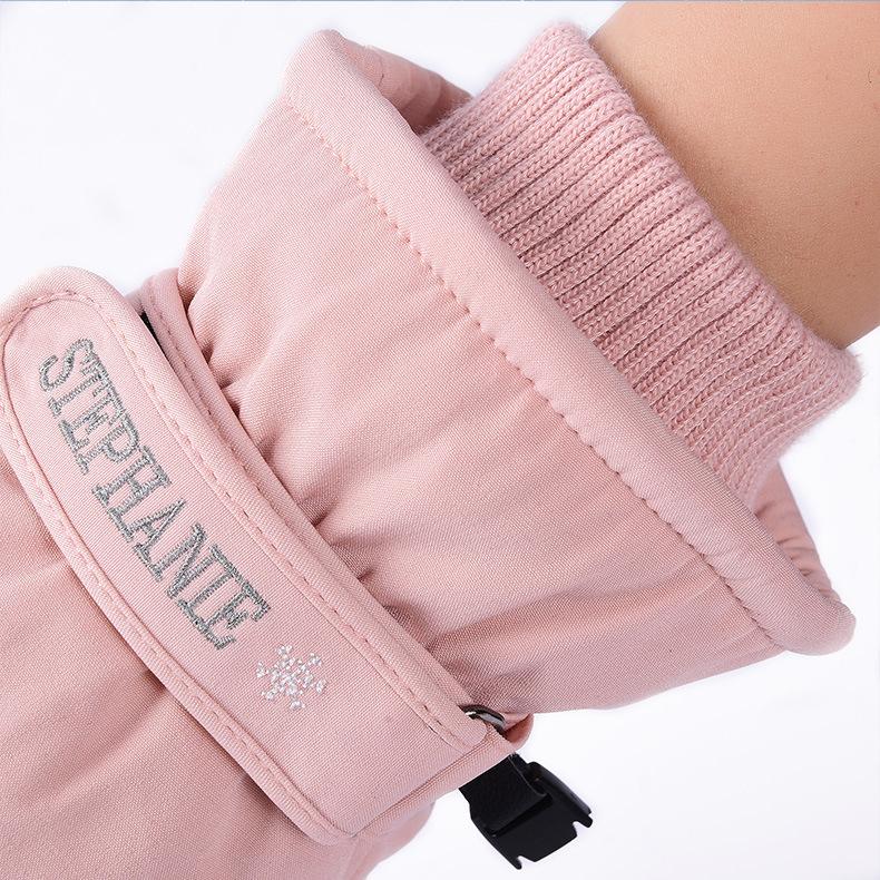 Ladies Outdoor Ski Gloves In Autumn and Winter Keep Warm Add Velvet  Splash Proof  Skid Proof and Wear Resistant Winter Cycling Can Touch The Screen.