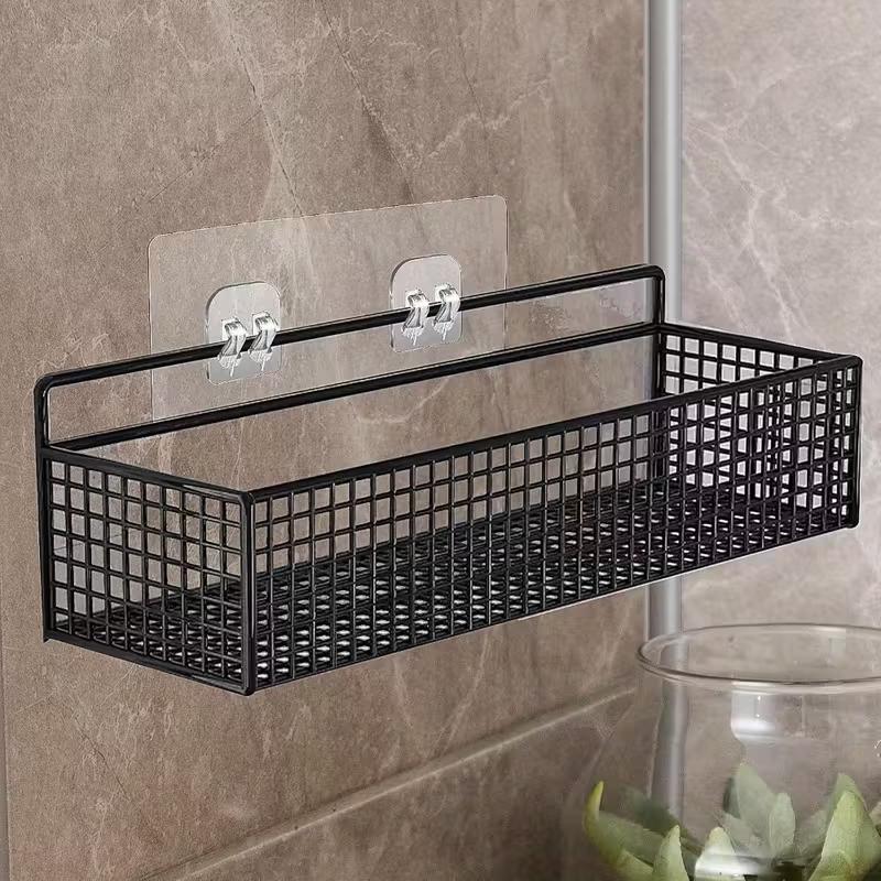 10Pcs Self-adhesive Bathroom Hooks Transparent Double Clamp Hooks For Storing Bathtub Storage Baskets Shower Accessories
