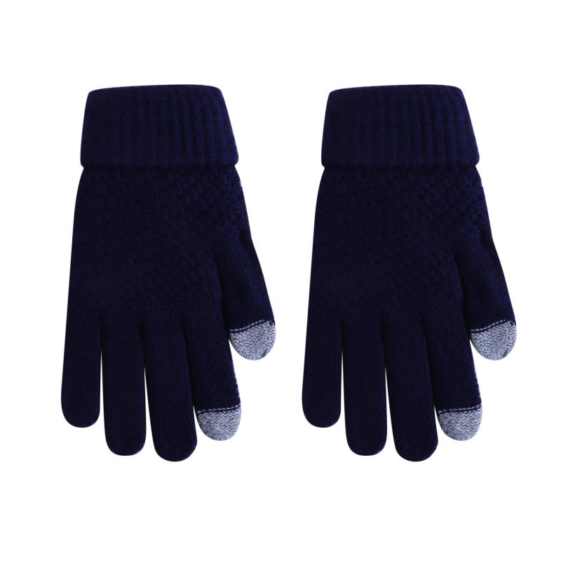 Women Fashion Winter Touch Screen Gloves Warm Stretch Knit Full Finger Mittens Crochet Thicken Gloves