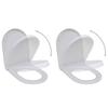 Vidaxl Soft-Close Toilet Seats, 2 Pcs, Plastic, White