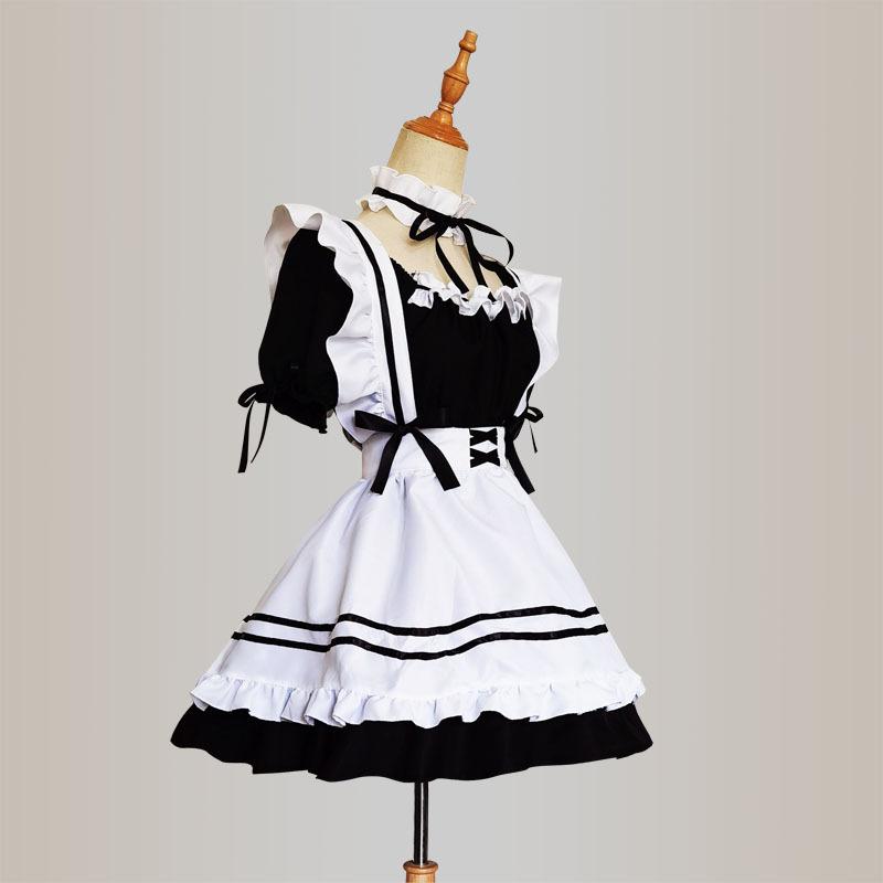 New Cosplay Red Wine Sweetheart Maid Dress Cute Maid Dress