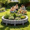 Stone Garden Fence Faux Artificial Decorative Fence Artificial Stone Edging For Lawn Flower Beds Outdoor Decor Retaining Yard
