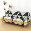 LANMOLIFE Armless Futon Sofa Cover Printed Elastic Sofa Covers Removable Cleaning Spandex Sofa Covers Suitable For Home Decor