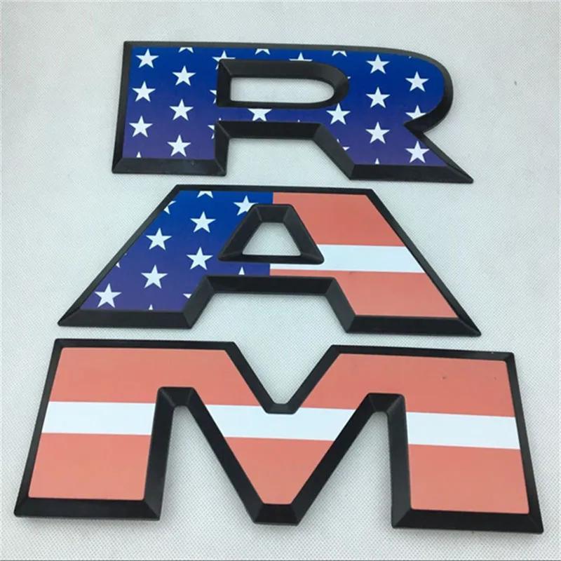 Carbon Fiber Badge Rear Tail Trunk Tailgate Sticker for Ram Letter ABS Logo 2015-2018 Ram 1500 2500 3500 Auto Emblem